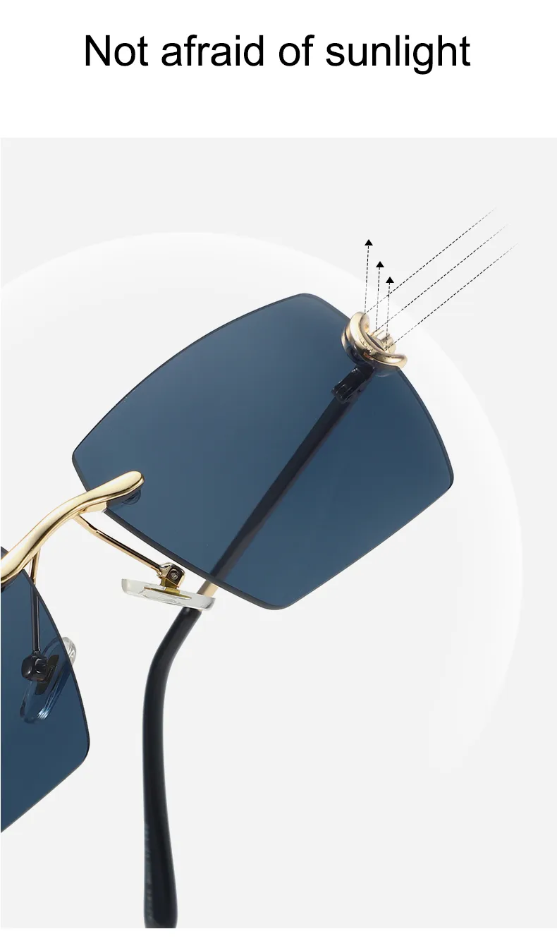 Streetwear Solid Color Pc Polygon Frameless Glasses display picture 6