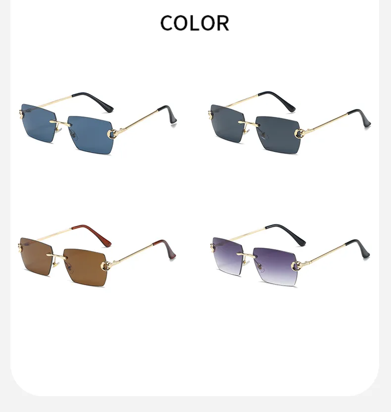 Streetwear Solid Color Pc Polygon Frameless Glasses display picture 13
