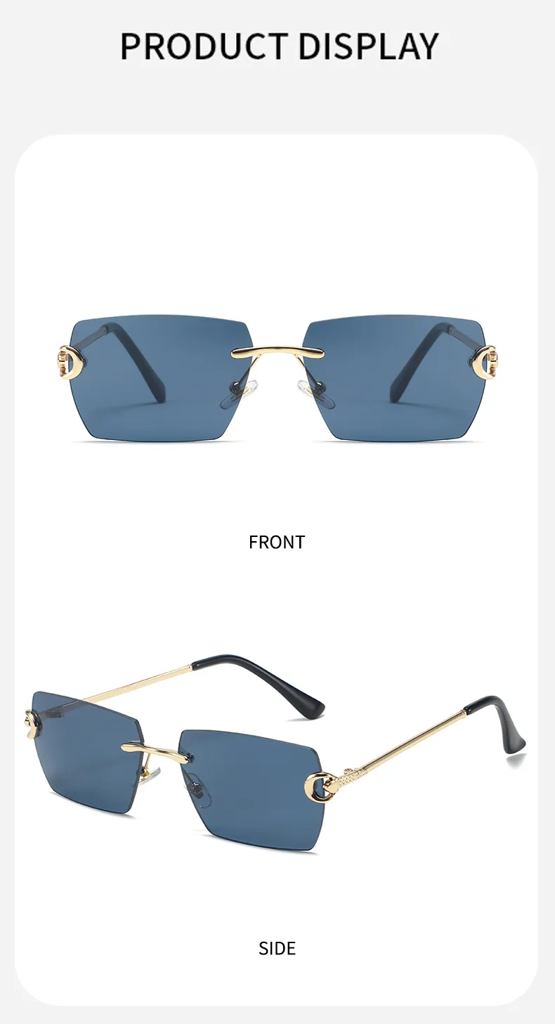 Streetwear Solid Color Pc Polygon Frameless Glasses display picture 14