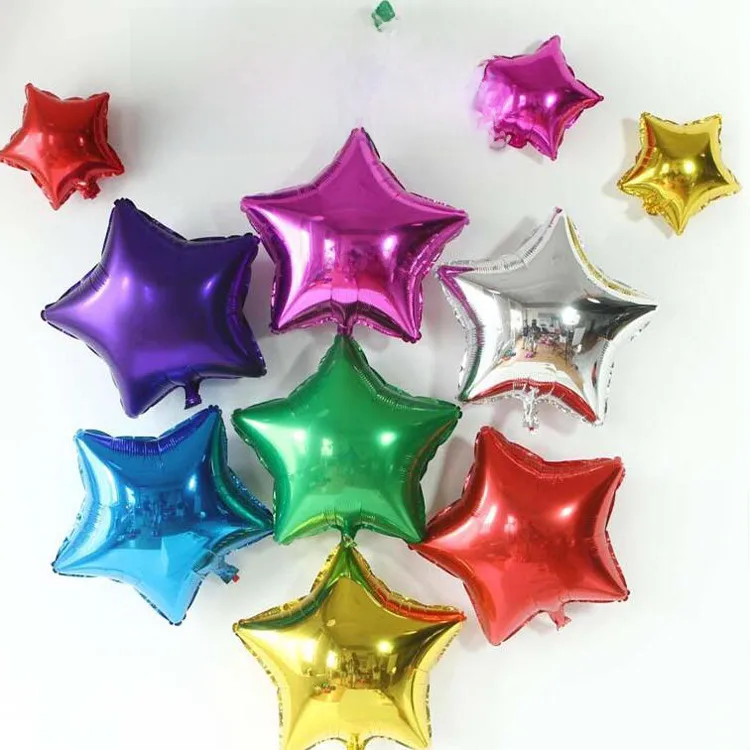 10-inch Star-shaped Heart-shaped Foil Balloons Star Pattern Foil Balloons For Wedding Birthday Decoration Balloon Arrangement display picture 4