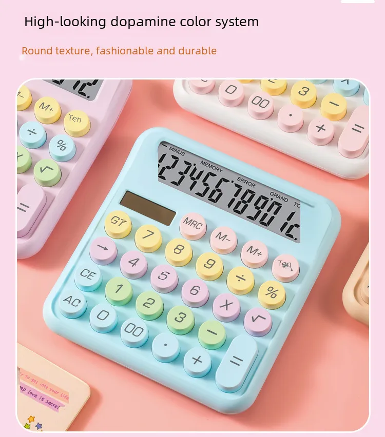 Dopamine Computer High Aesthetic Value Office Student Mechanical Keyboard Dual Power Computer Calculator display picture 2