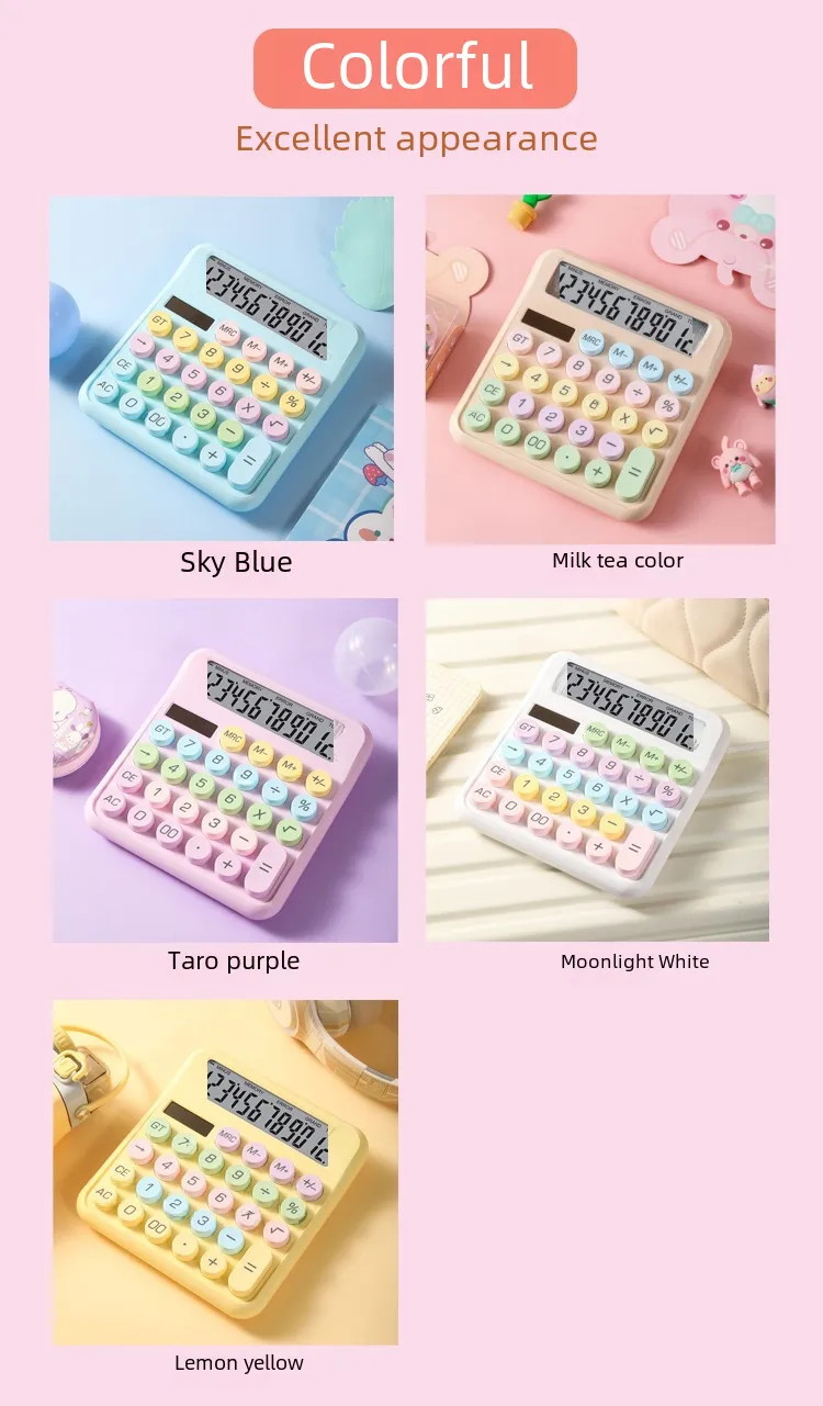 Dopamine Computer High Aesthetic Value Office Student Mechanical Keyboard Dual Power Computer Calculator display picture 4