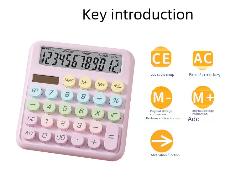 Dopamine Computer High Aesthetic Value Office Student Mechanical Keyboard Dual Power Computer Calculator display picture 5