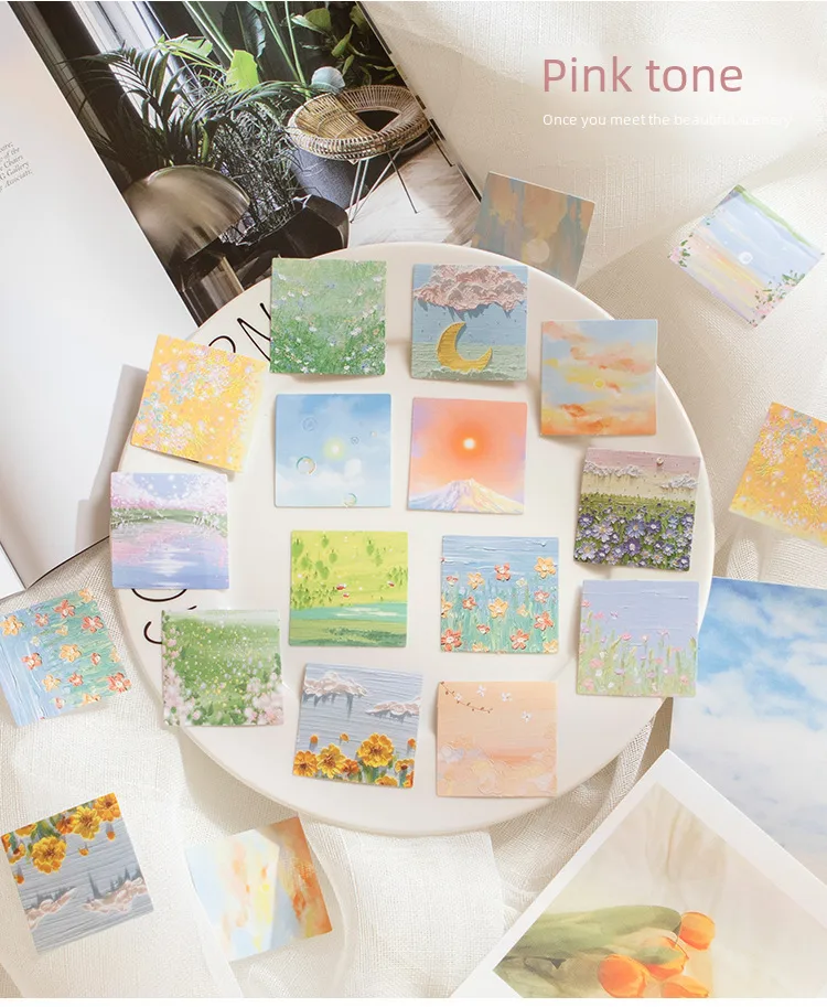 Office Culture Stationery Stickers Various Designs Including Landscape Animal Floral Cartoon Elements display picture 1