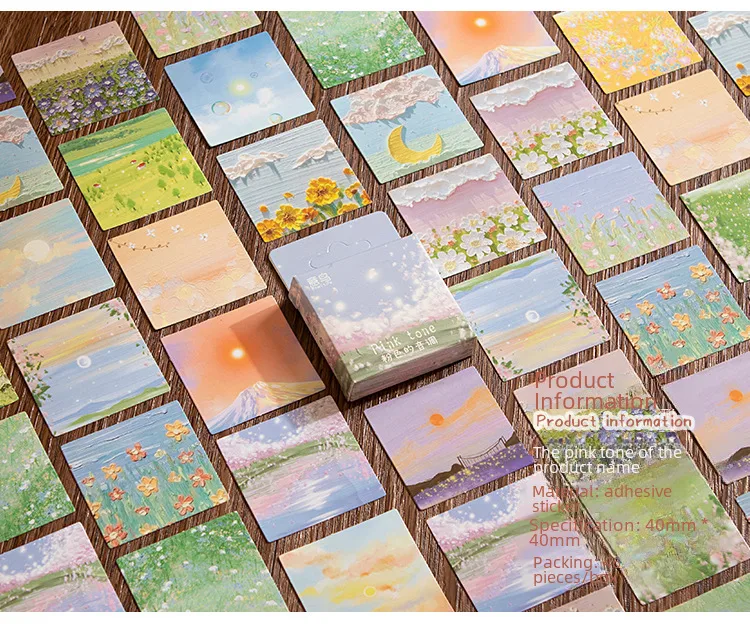 Office Culture Stationery Stickers Various Designs Including Landscape Animal Floral Cartoon Elements display picture 3