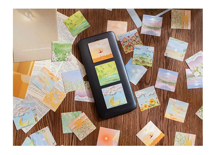 Office Culture Stationery Stickers Various Designs Including Landscape Animal Floral Cartoon Elements display picture 4