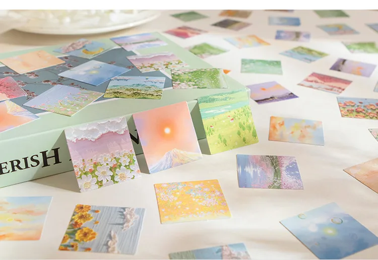 Office Culture Stationery Stickers Various Designs Including Landscape Animal Floral Cartoon Elements display picture 13