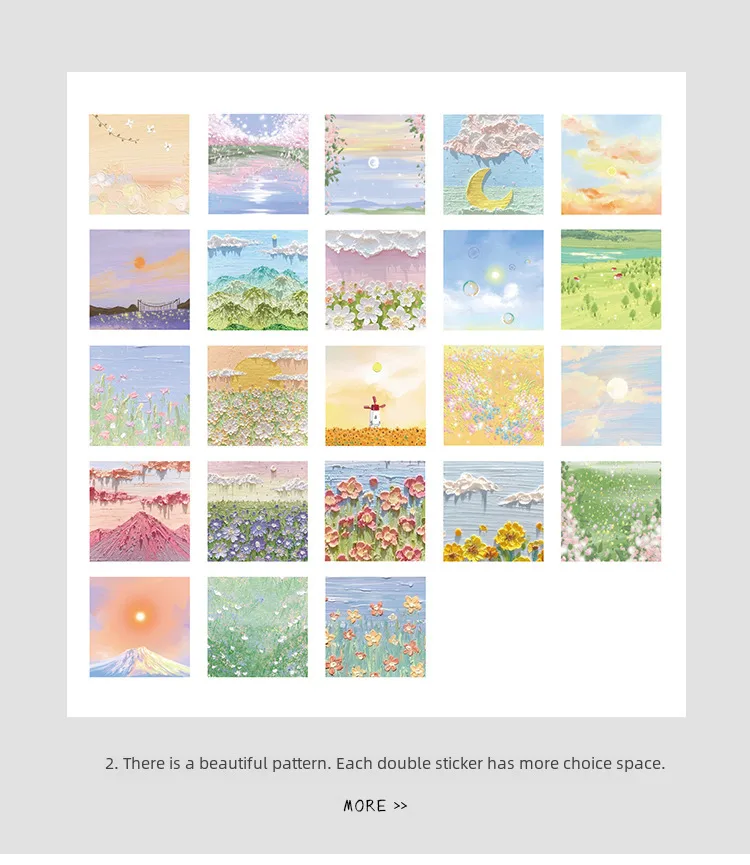 Office Culture Stationery Stickers Various Designs Including Landscape Animal Floral Cartoon Elements display picture 14