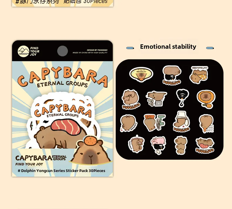 Fangdao Dolphin Door Forever Series Stickers Package Creative Cartoon Cute DIY Journal Decorative Stickers 4 display picture 2