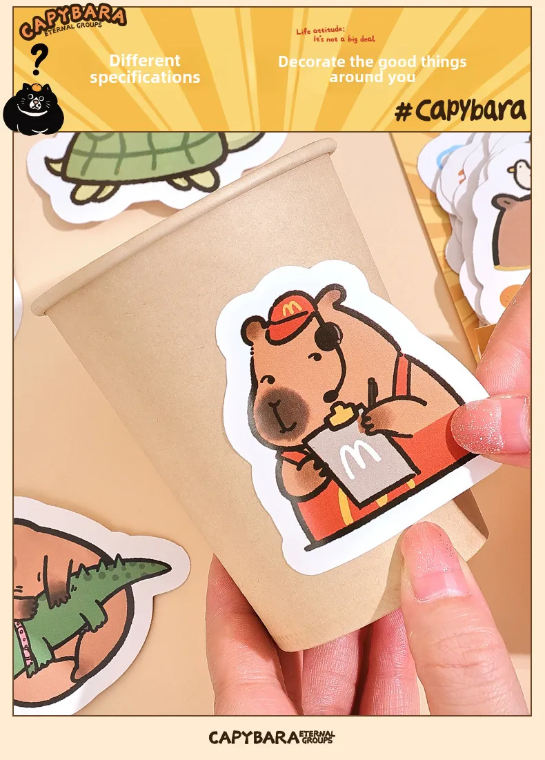 Fangdao Dolphin Door Forever Series Stickers Package Creative Cartoon Cute DIY Journal Decorative Stickers 4 display picture 5