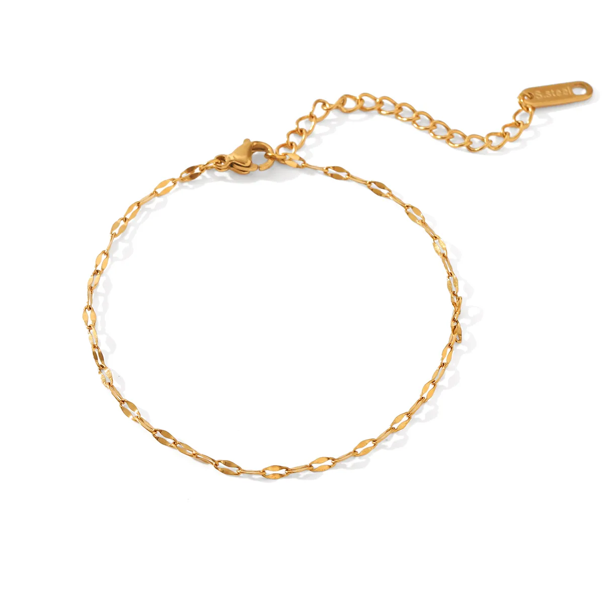 Simple Style Classic Style Solid Color 304 Stainless Steel Titanium Steel 18K Gold Plated Women's Bracelets display picture 13