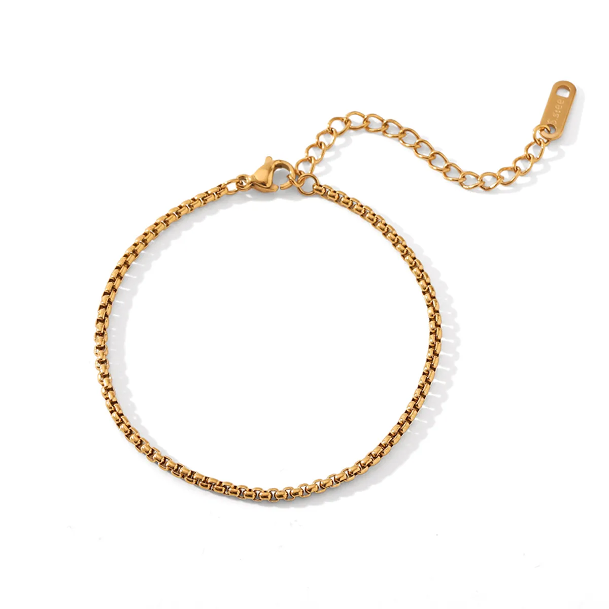 Simple Style Classic Style Solid Color 304 Stainless Steel Titanium Steel 18K Gold Plated Women's Bracelets display picture 11