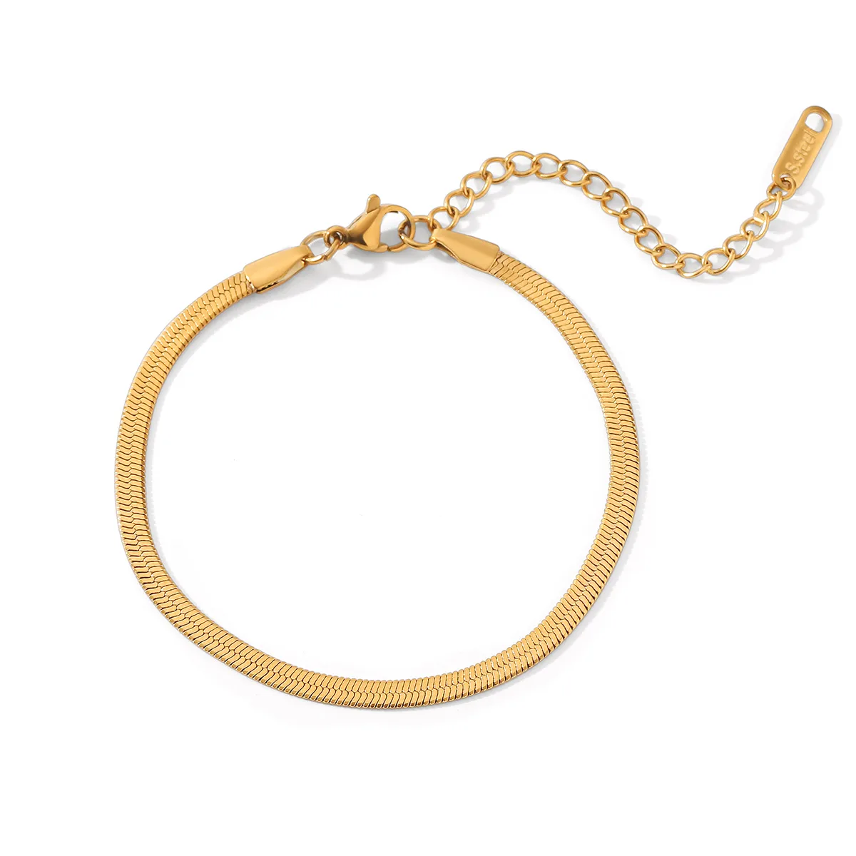 Simple Style Classic Style Solid Color 304 Stainless Steel Titanium Steel 18K Gold Plated Women's Bracelets display picture 7