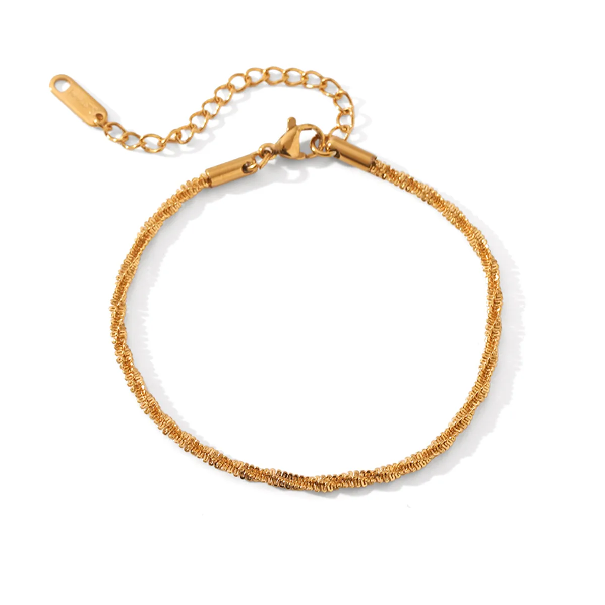 Simple Style Classic Style Solid Color 304 Stainless Steel Titanium Steel 18K Gold Plated Women's Bracelets display picture 12