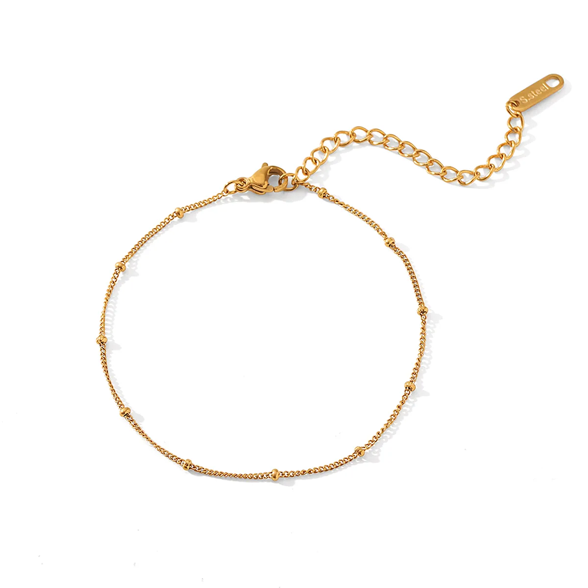 Simple Style Classic Style Solid Color 304 Stainless Steel Titanium Steel 18K Gold Plated Women's Bracelets display picture 6