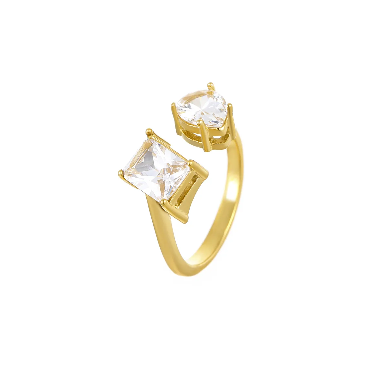 Classic Style Commute Geometric Heart Shape 304 Stainless Steel Unisex Open Rings display picture 10