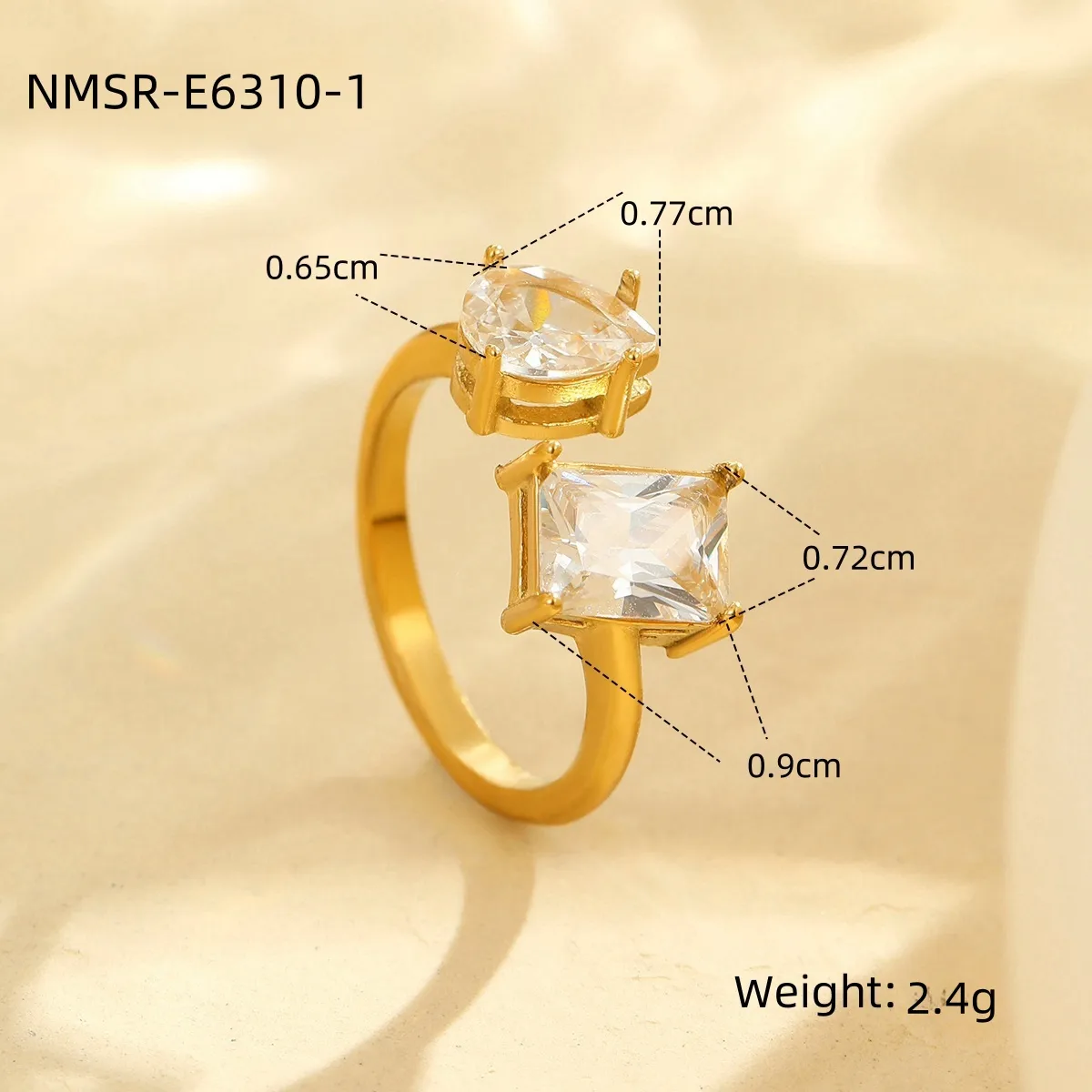 Classic Style Commute Geometric Heart Shape 304 Stainless Steel Unisex Open Rings display picture 8