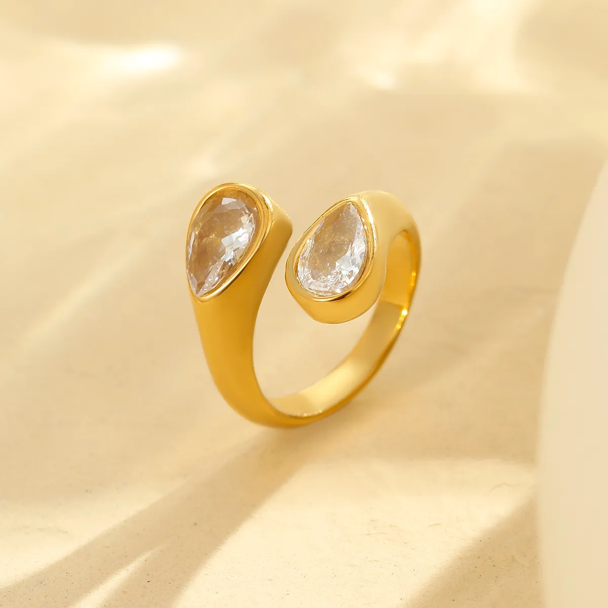 Classic Style Commute Geometric Heart Shape 304 Stainless Steel Unisex Open Rings display picture 3