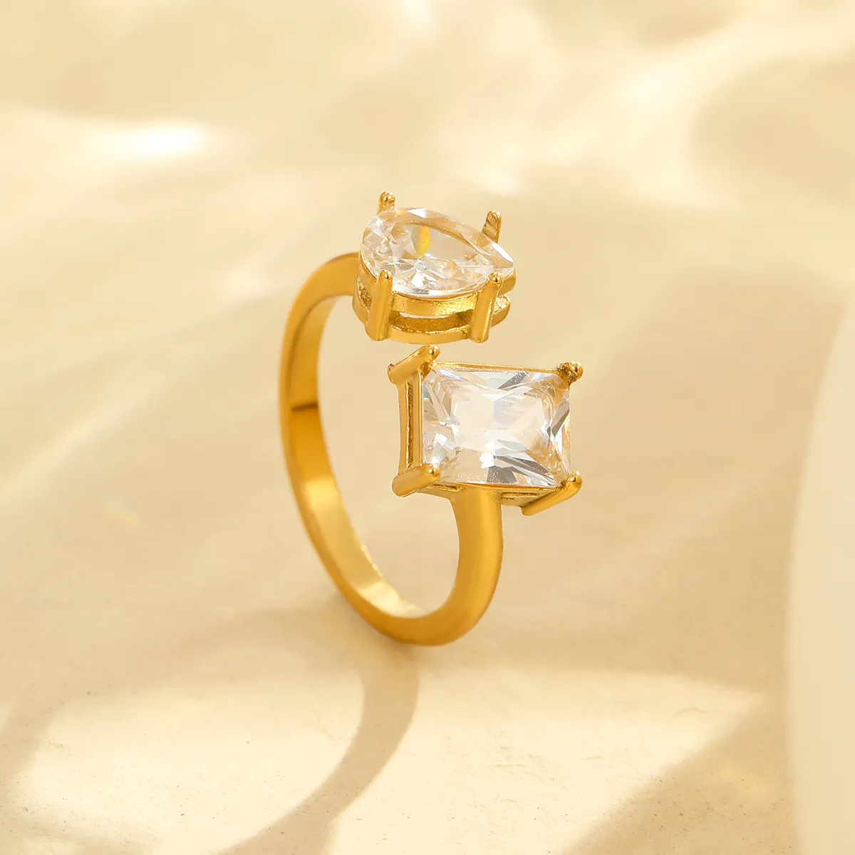 Classic Style Commute Geometric Heart Shape 304 Stainless Steel Unisex Open Rings display picture 7