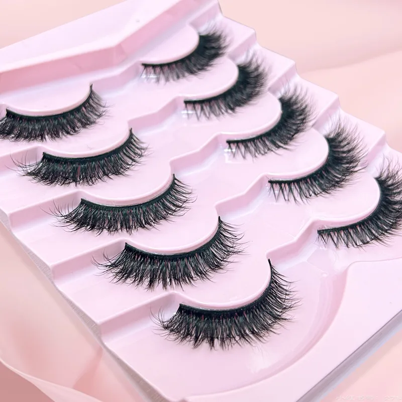 Elegant Solid Color Synthetic Fibre False Eyelashes A Set Of 5 Pairs display picture 2