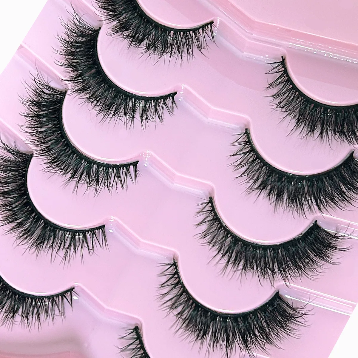 Elegant Solid Color Synthetic Fibre False Eyelashes A Set Of 5 Pairs display picture 5