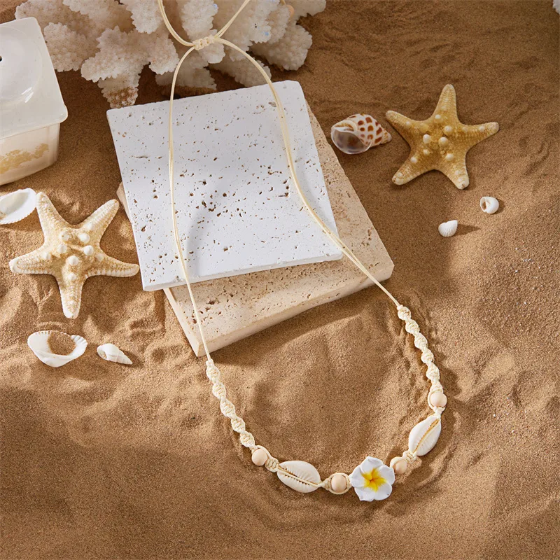 Hawaiian Tropical Modern Style Flower Shell Women's Necklace display picture 15