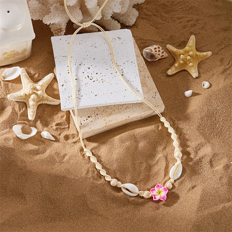 Hawaiian Tropical Modern Style Flower Shell Women's Necklace display picture 9