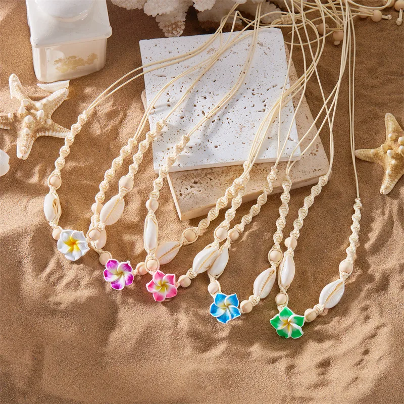 Hawaiian Tropical Modern Style Flower Shell Women's Necklace display picture 2