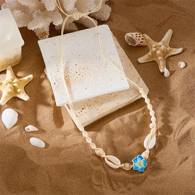 Hawaiian Tropical Modern Style Flower Shell Women's Necklace display picture 5