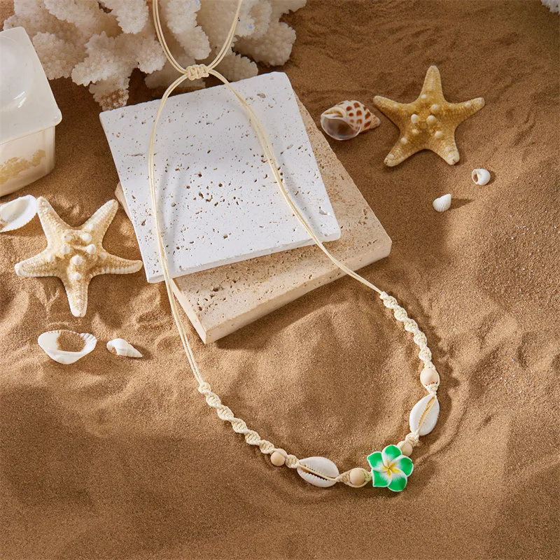 Hawaiian Tropical Modern Style Flower Shell Women's Necklace display picture 18