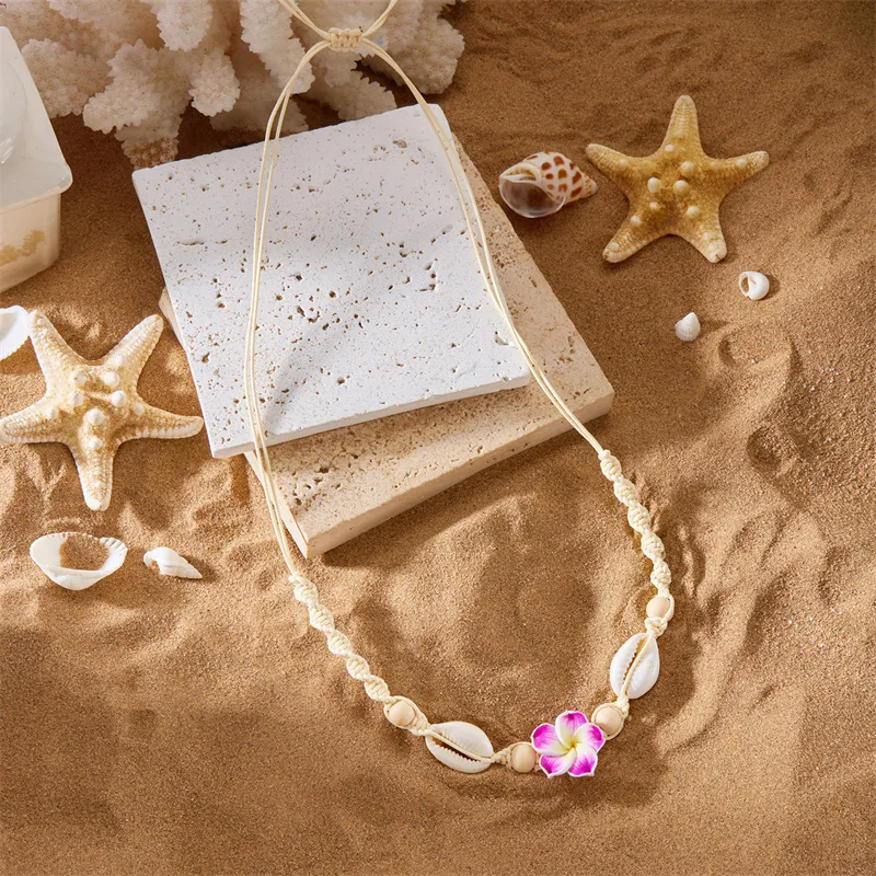 Hawaiian Tropical Modern Style Flower Shell Women's Necklace display picture 25