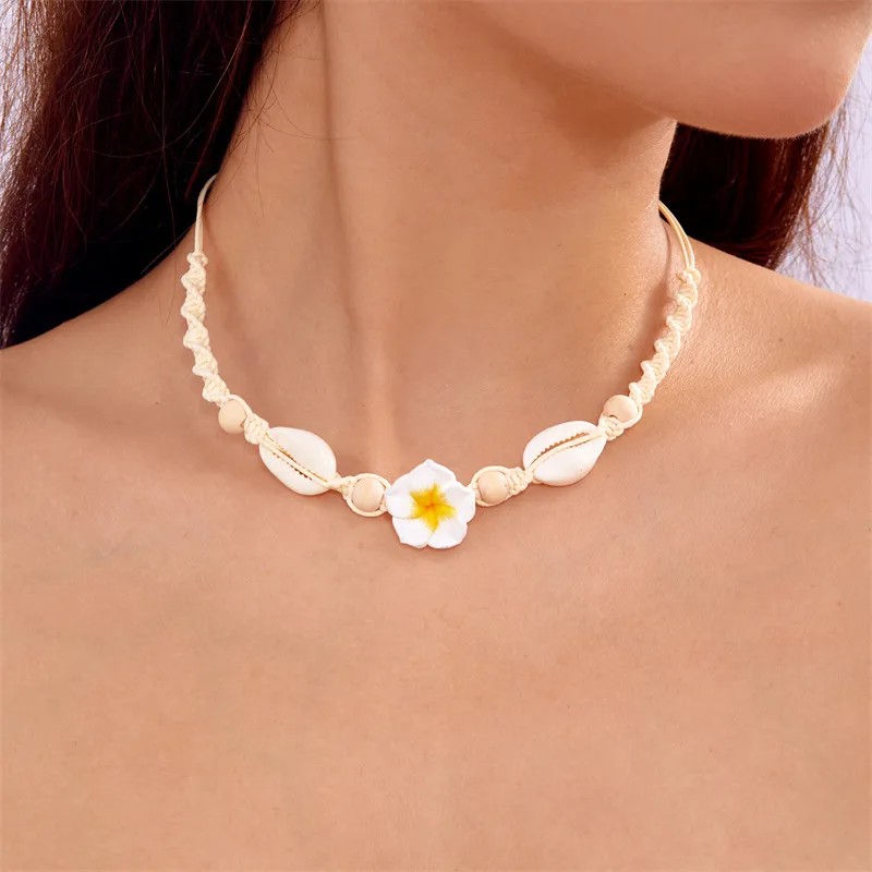 Hawaiian Tropical Modern Style Flower Shell Women's Necklace display picture 13