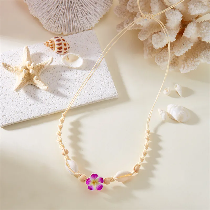Hawaiian Tropical Modern Style Flower Shell Women's Necklace display picture 23