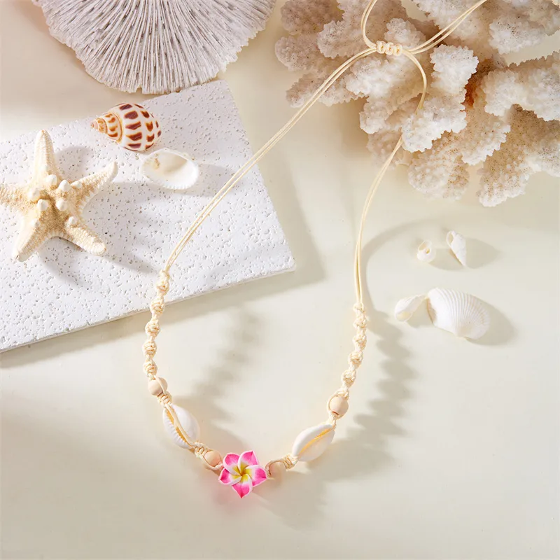 Hawaiian Tropical Modern Style Flower Shell Women's Necklace display picture 8