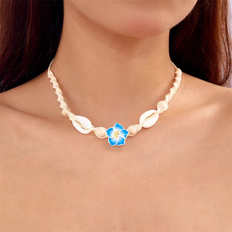 Hawaiian Tropical Modern Style Flower Shell Women's Necklace display picture 7