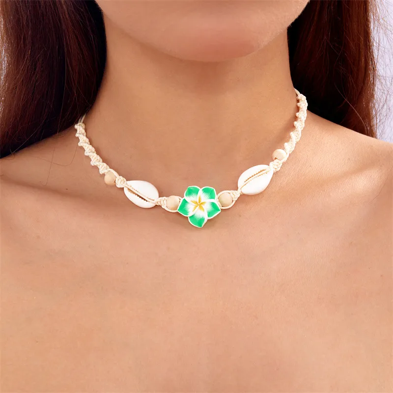 Hawaiian Tropical Modern Style Flower Shell Women's Necklace display picture 20
