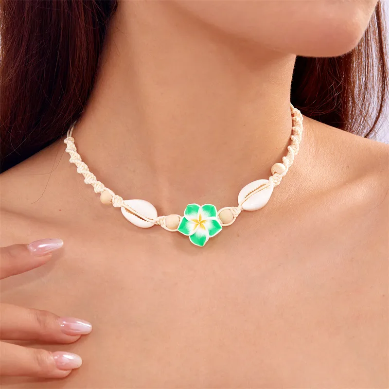 Hawaiian Tropical Modern Style Flower Shell Women's Necklace display picture 21