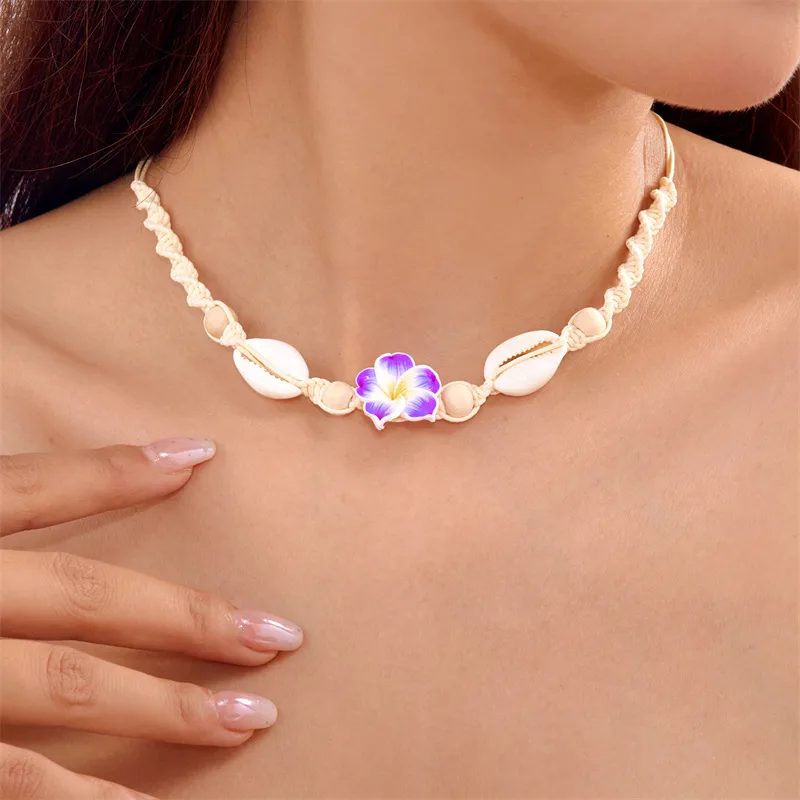 Hawaiian Tropical Modern Style Flower Shell Women's Necklace display picture 27