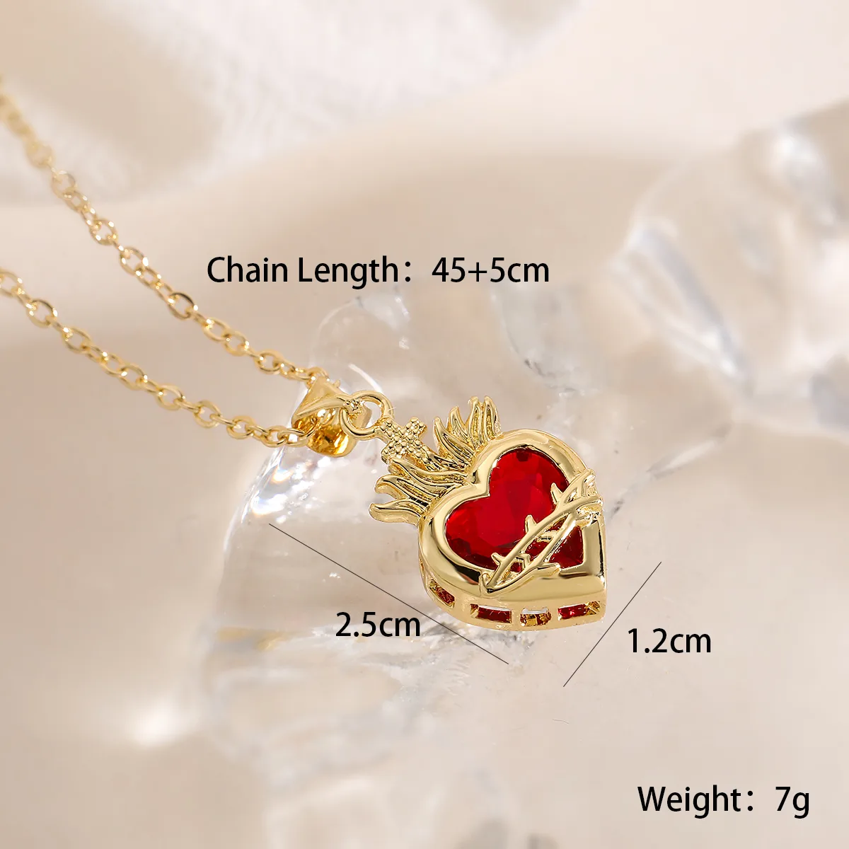Retro Simple Style Heart Shape Copper Women's Pendant Necklace display picture 2