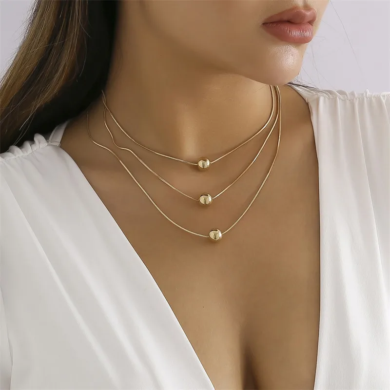 Elegant Glam Vintage Style Round Heart Shape Eye Imitation Pearl Alloy Women's Layered Necklaces Pendant Necklace display picture 24