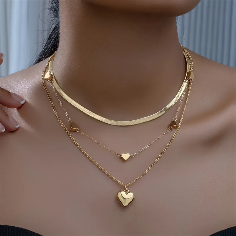Elegant Glam Vintage Style Round Heart Shape Eye Imitation Pearl Alloy Women's Layered Necklaces Pendant Necklace display picture 31