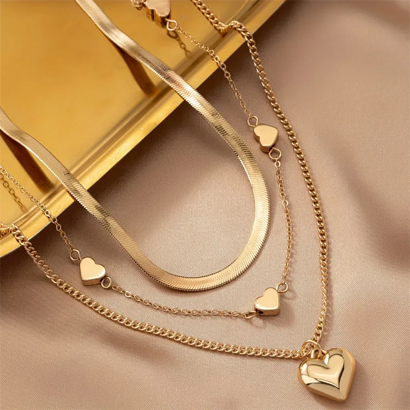 Elegant Glam Vintage Style Round Heart Shape Eye Imitation Pearl Alloy Women's Layered Necklaces Pendant Necklace display picture 35