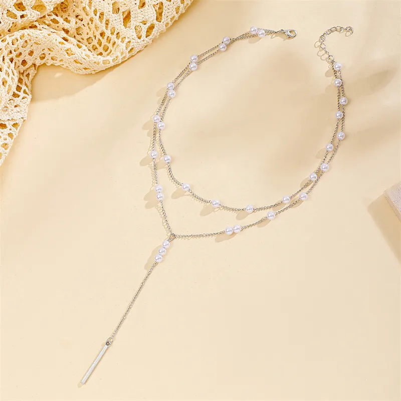 Elegant Glam Vintage Style Round Heart Shape Eye Imitation Pearl Alloy Women's Layered Necklaces Pendant Necklace display picture 45