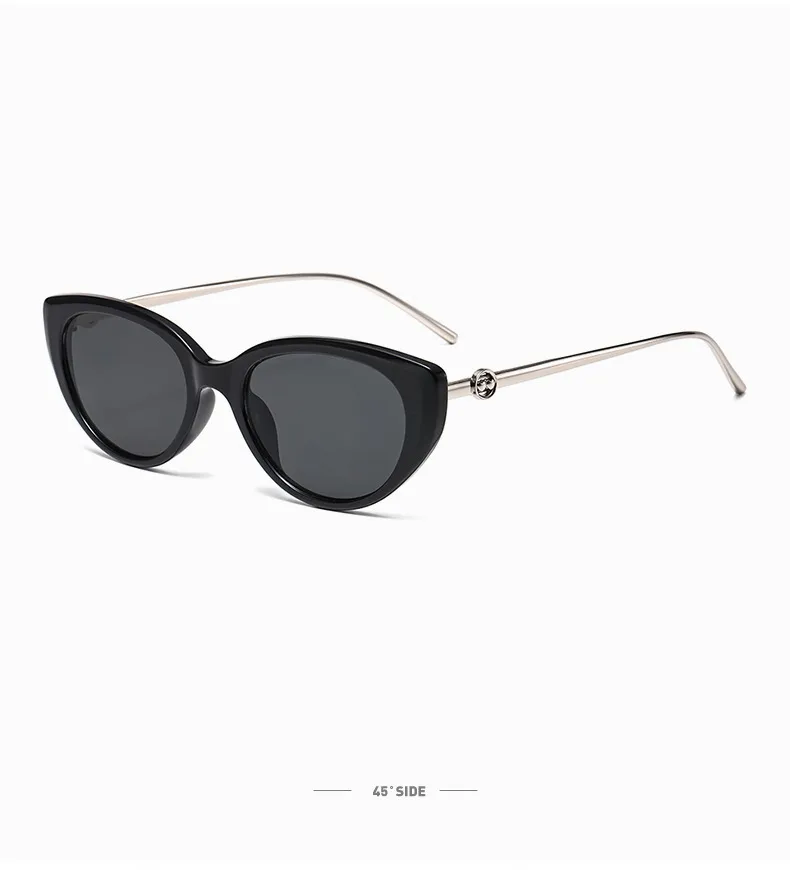 Vacation Simple Style Solid Color Ac Cat Eye Full Frame Glasses display picture 1