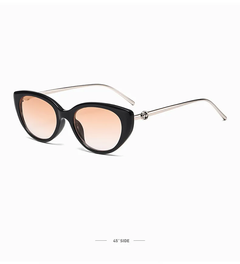 Vacation Simple Style Solid Color Ac Cat Eye Full Frame Glasses display picture 2