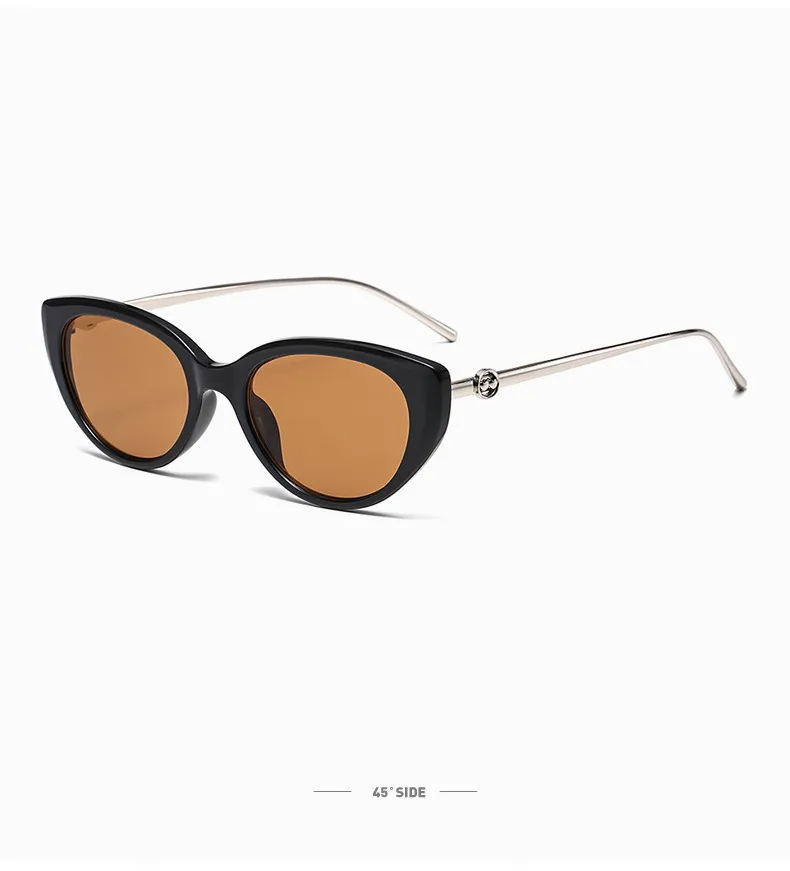 Vacation Simple Style Solid Color Ac Cat Eye Full Frame Glasses display picture 3