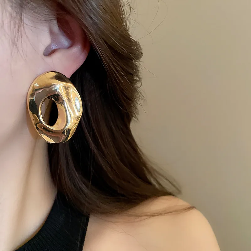 1 Pair Vintage Style Simple Style Geometric Plating Alloy Ear Studs display picture 6