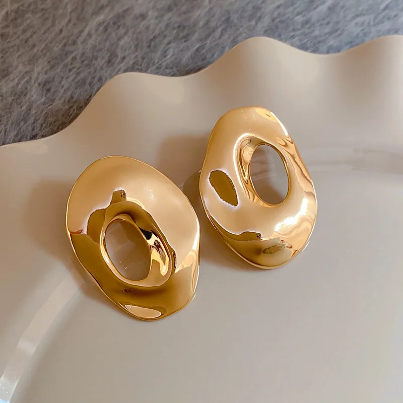 1 Pair Vintage Style Simple Style Geometric Plating Alloy Ear Studs display picture 7