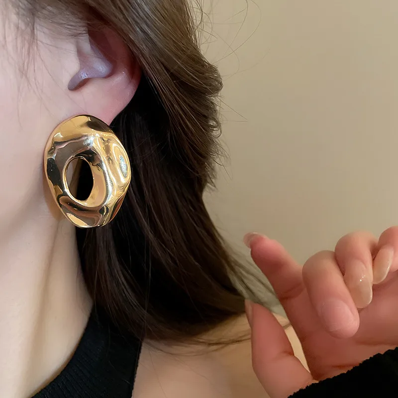 1 Pair Vintage Style Simple Style Geometric Plating Alloy Ear Studs display picture 18