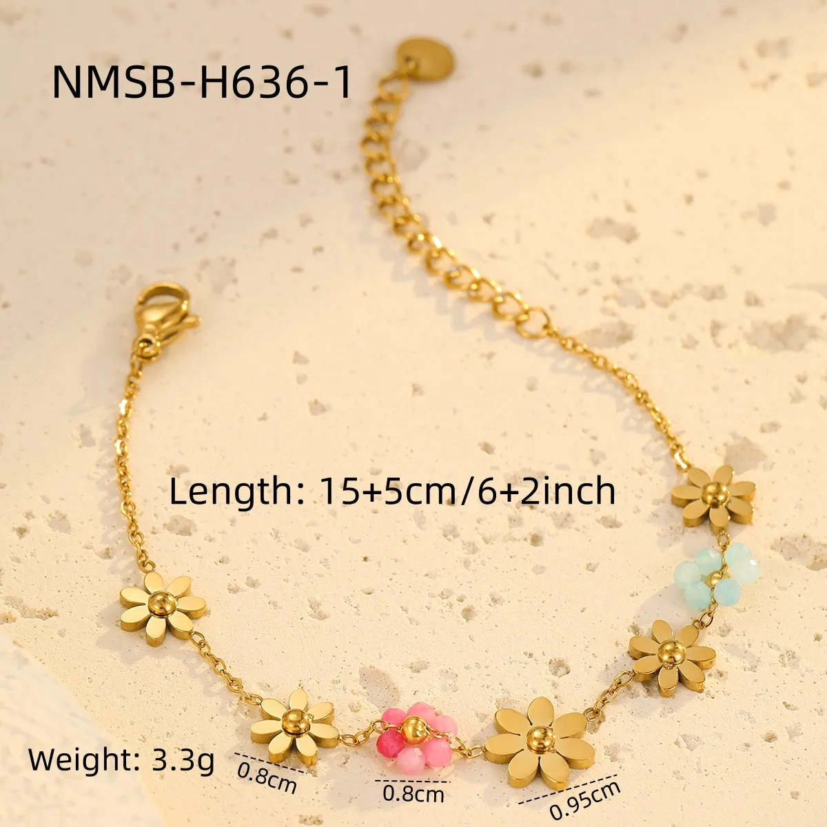 Bohemian Flower 304 Stainless Steel Women's Bracelets display picture 4